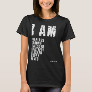 T-shirt Je Suis Intrépide, Fort, Béni Dieu Amoureux Motiva