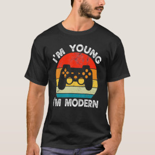 T-shirt Je suis jeune Je suis moderne Retro Gamer jeu vidé