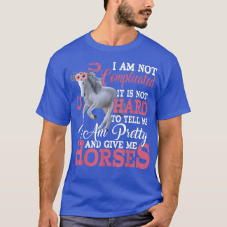 T-shirt Je suis jolie et donne-moi des chevaux amusants Fl
