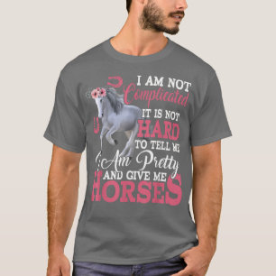 T-shirt Je suis jolie et donne-moi des chevaux amusants Fl