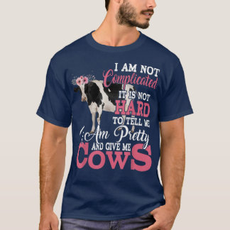 T-shirt Je suis jolie et donne-moi des vaches drôle Farme 