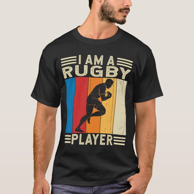 T-shirt Je suis joueur de rugby Rugby entraîneur de rugby  (Devant)