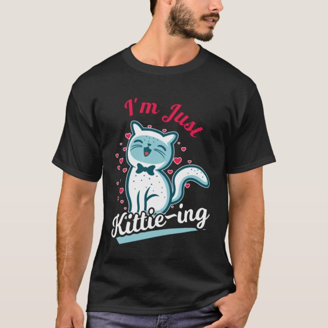 T-shirt Je suis Just Kittie pour chat (Devant)
