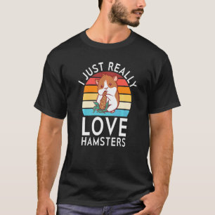 T-shirt Je Suis Juste Amoureux Des Hamsters Mignon Hammy