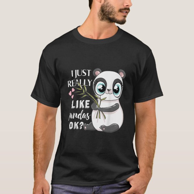 T-shirt Je Suis Juste Fou Des Pandas Ok Panda (Devant)