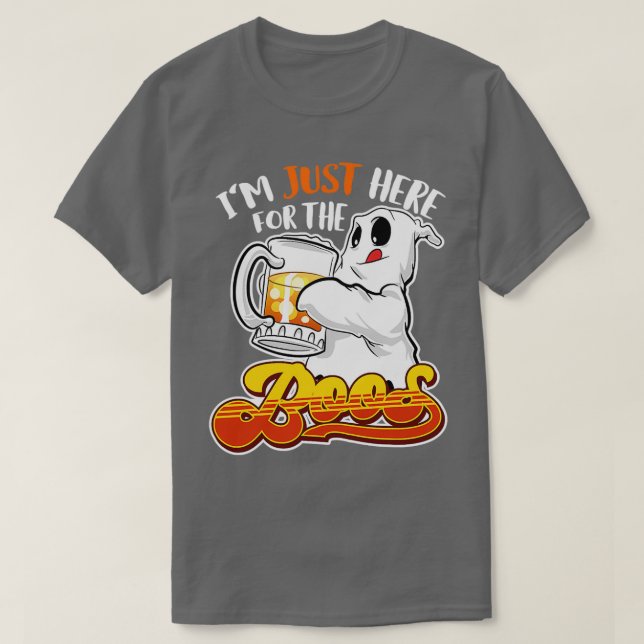 T-shirt Je Suis Juste Ici, Le Boos Drôle Halloween (Design devant)