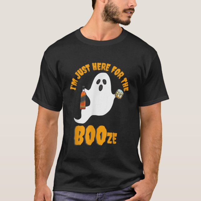 T-shirt Je suis juste ici pour Boos Booze Bourbon Drinking (Devant)