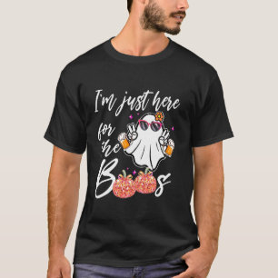 T-shirt Je suis juste ici pour Boos Funny Boo Halloween Gl
