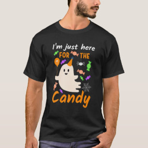 T-shirt Je Suis Juste Ici Pour Candy, Boo Ghost Classic Co