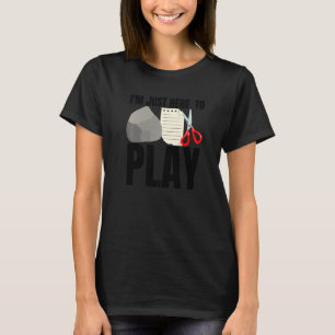 T-shirt Je suis juste ici pour jouer des ciseaux de papier