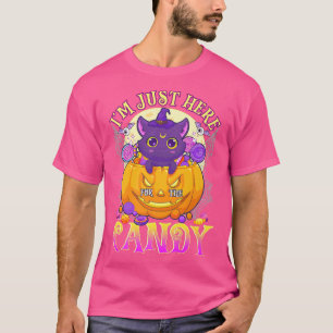T-shirt Je Suis Juste Ici Pour La Candy Cute Halloween1028