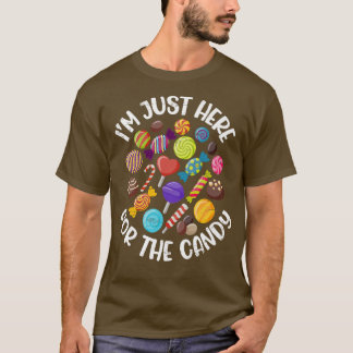 T-shirt Je Suis Juste Ici Pour La Candy Halloween1049