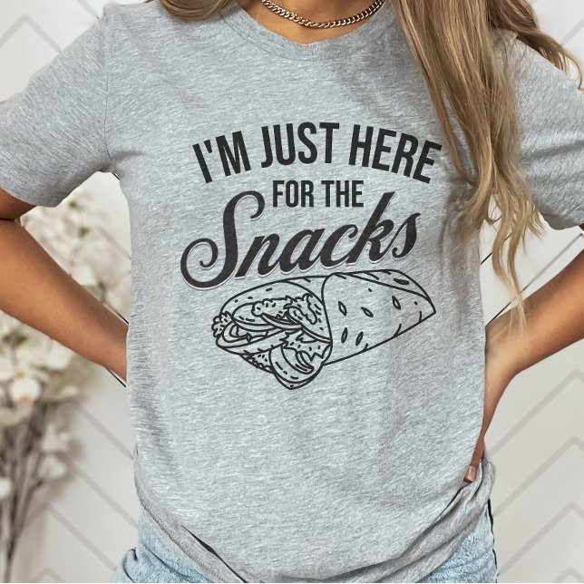 T-shirt Je suis juste ici pour la fête des snacks (Créateur téléchargé)