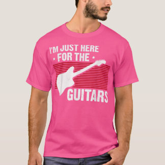 T-shirt Je suis juste ici pour la Guitare Guitare Lover Gu