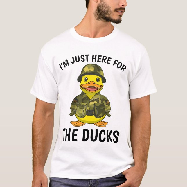T-shirt Je suis juste ici pour la jupe militaire de croisi (Devant)