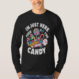 T-shirt Je suis juste ici pour la sucrerie Lollipop Hallow
