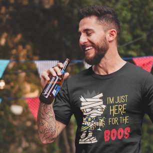 T-shirt "Je suis juste ici pour le BOOS" Drôle Halloween m