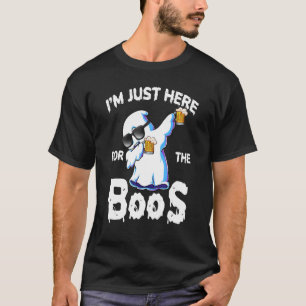 T-shirt Je suis juste ici pour le Boos Halloween Ghost Cut