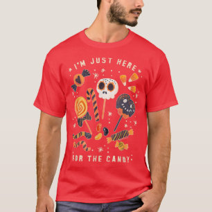 T-shirt Je suis juste ici pour le Candy Funny Retro Vintag