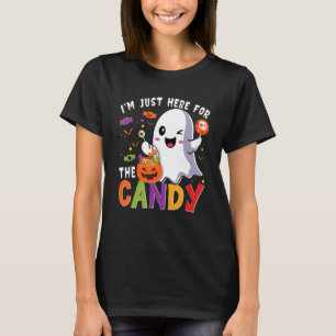 T-shirt Je suis juste ici pour le Candy mignon fantôme Hal