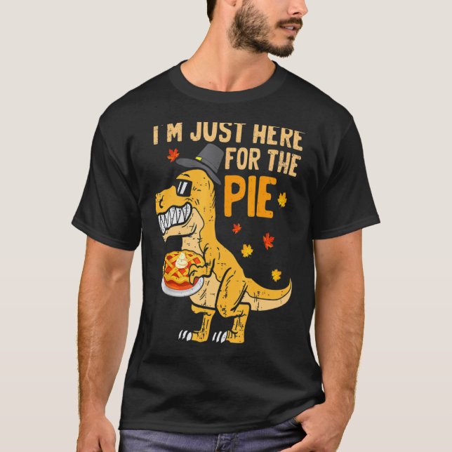 T-shirt Je suis juste ici pour le Citrouille Pie Thanksgiv (Devant)