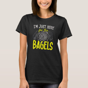 T-shirt Je suis juste ici pour le pain de nourriture Bagel