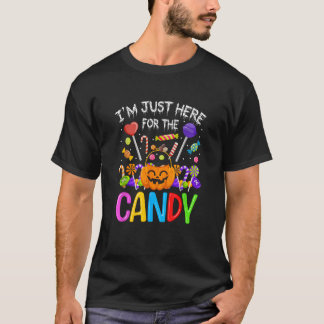 T-shirt Je suis juste ici pour les bonbons