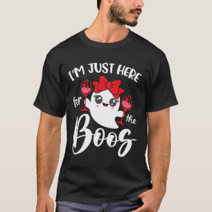 T-shirt Je suis juste ici pour les Boos mignons Ghost Femm