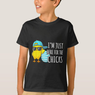 T-shirt Je suis juste ici pour les filles Funny Boys Pâque