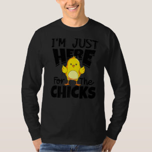 T-shirt Je suis juste ici pour les filles Pâques Jour drôl