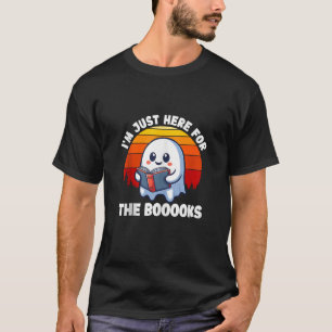 T-shirt Je suis juste ici pour les livres Drôle Ghost Book