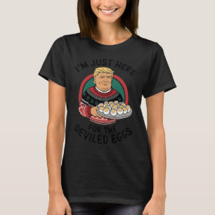 T-shirt Je suis juste ici pour les oeufs dévilés drôle Tha