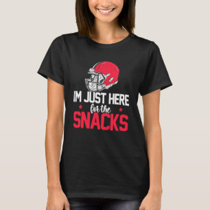 T-shirt Je suis juste ici pour les snacks American Footbal