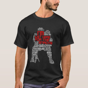 T-shirt Je Suis Juste Ici Pour Les Snacks American Footbal