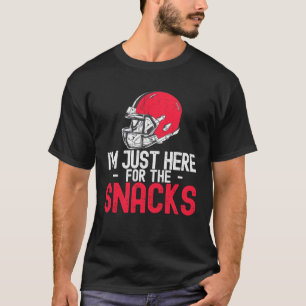 T-shirt Je suis juste ici pour les snacks American Footbal