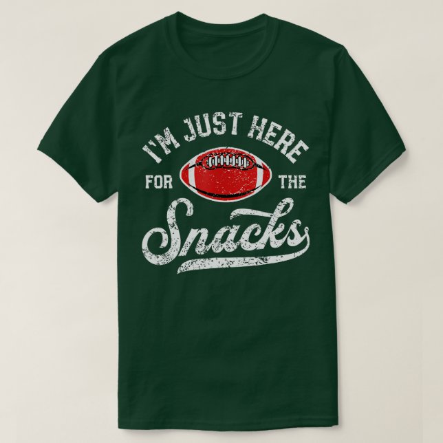 T-shirt Je suis juste ici pour les snacks Drôle Imaginaire (Design devant)