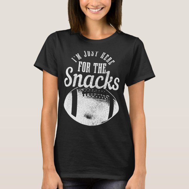T-shirt Je suis juste ici pour les snacks Football Fan Gam (Devant)