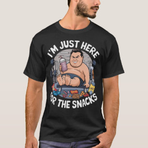 T-shirt Je suis juste ici pour les snacks - Funny Gym