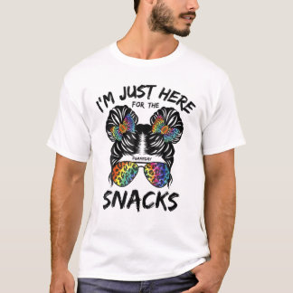 T-shirt Je suis juste ici pour les snacks Rainbow Football