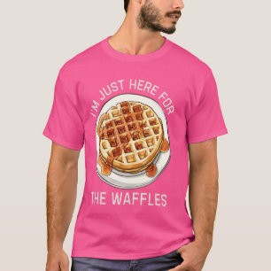 T-shirt Je suis juste ici pour les Waffles Men Waffles Bre