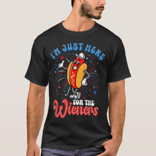 T-shirt Je suis juste ici pour les Wieners Firework Hot Do