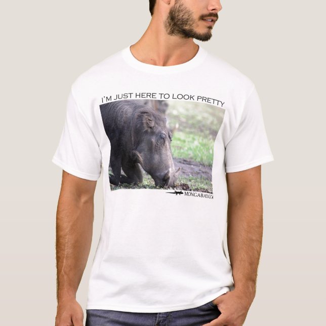 T-shirt Je suis juste ici pour regarder assez - le warthog (Devant)