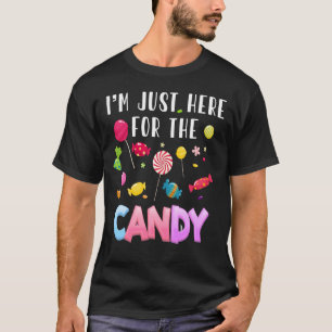 T-shirt Je suis juste là pour la nourriture de Candy Funn