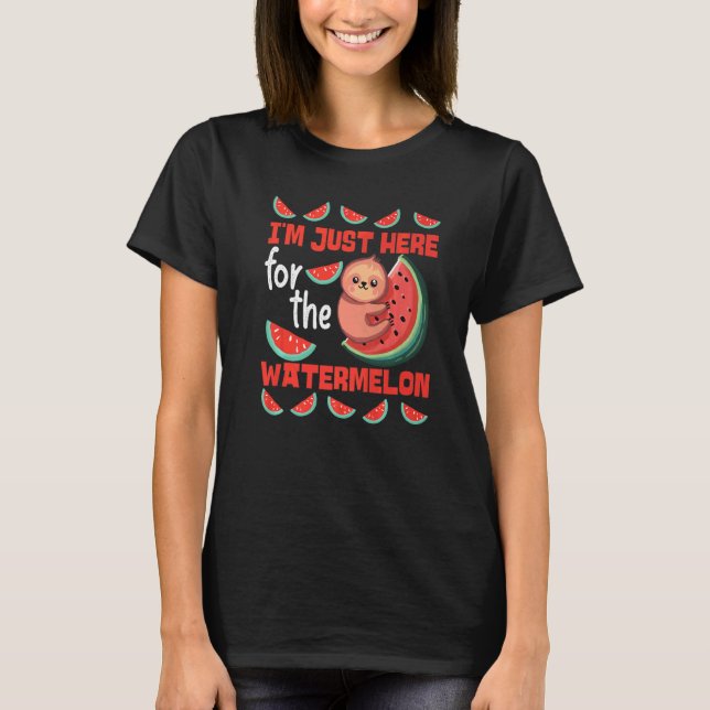 T-shirt Je suis juste là pour la pastèque (Devant)