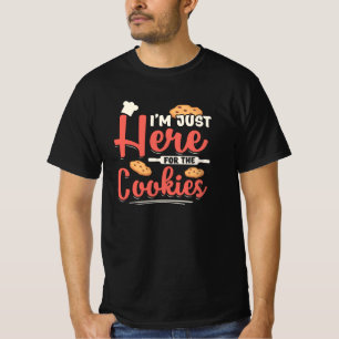 T-shirt Je suis juste là pour les biscuits  Don de Noël 