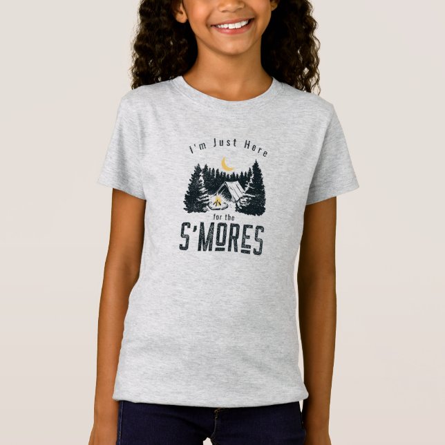 T-Shirt Je suis juste là pour les S’mores (Devant)