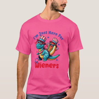 T-shirt Je suis juste là pour les viennois 4 juillet Funny