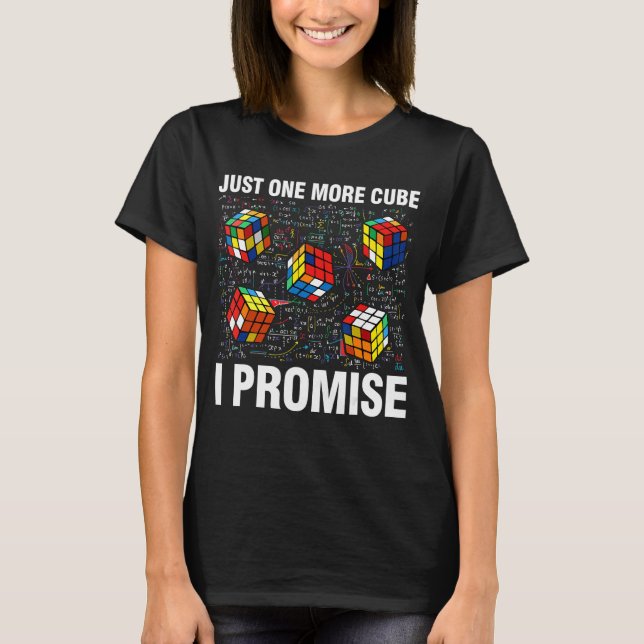 T-shirt Je suis juste là pour résoudre les cubes Math Spee (Devant)