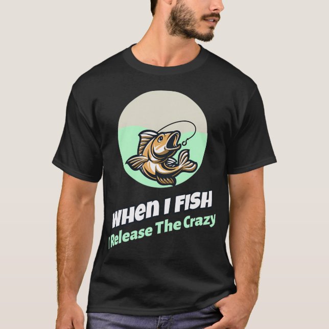 T-shirt Je suis juste un bizarre - pêche avec style - pêch (Devant)