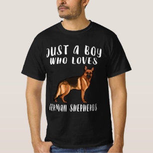 T-shirt Je Suis Juste Un Garçon Qui Aime Le Berger Alleman